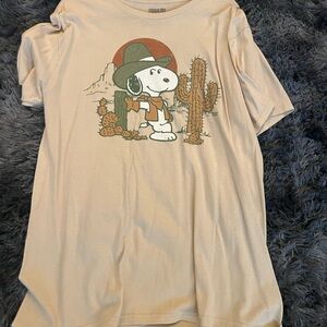 Peanuts Beige Snoopy Desert Adventure Tee